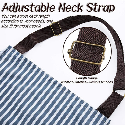SATINIOR 3 Pieces Adjustable Bib Apron with Pockets Women Waterproof Cooking Aprons Men Chef Adults Baking Cleaning...